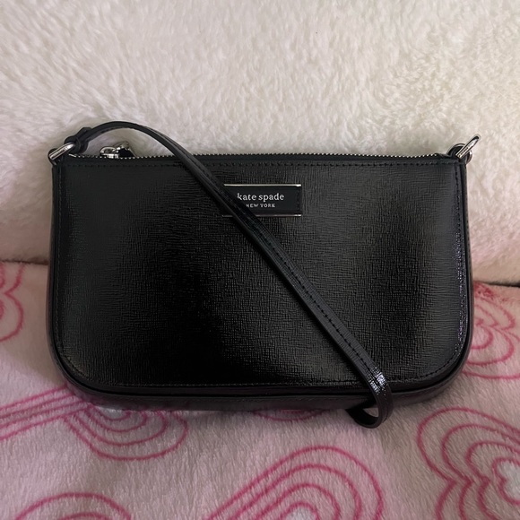 Kate Spade Outlet Sam Icon Shiny Mini Pochette Shoulder Bag - Picture 1 of 5